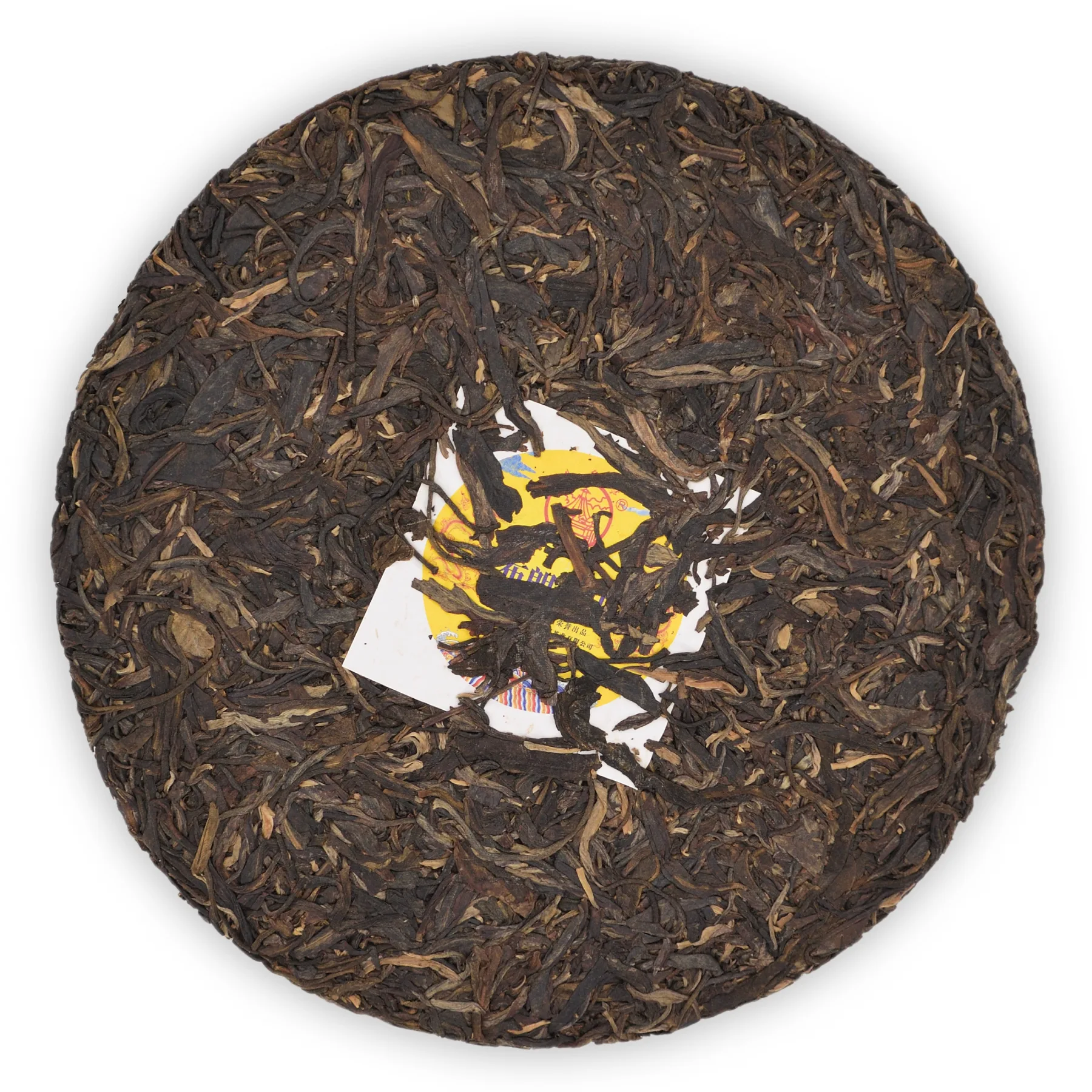 Bajiaoting Bulang Zhenpin 2021 Sheng Pu-erh 357 g – ciastko