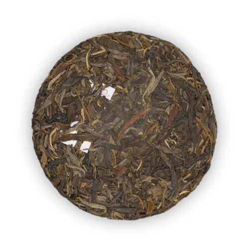 Bajiaoting Ru Ju 2021 Sheng Pu-erh 100 g – przód ciastka