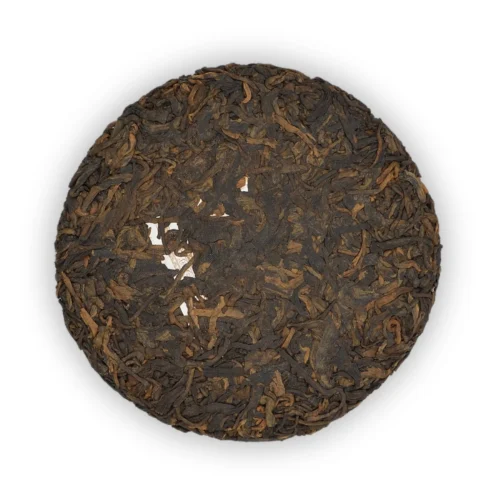 Bajiaoting Fu 2024 Shu Pu-erh – przód ciastka